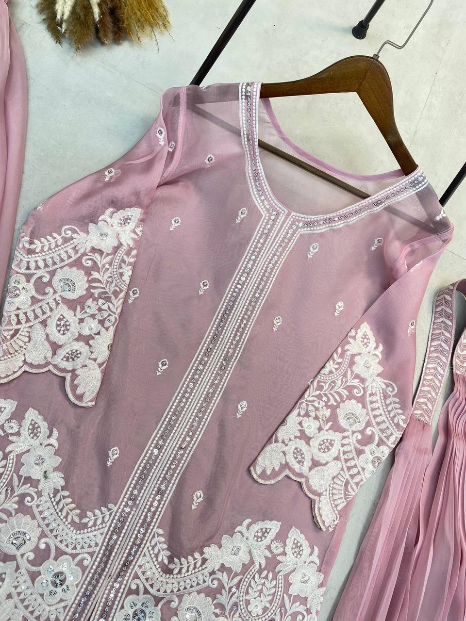 Blush Elegance – Four-Piece Indo-Western Ensemble