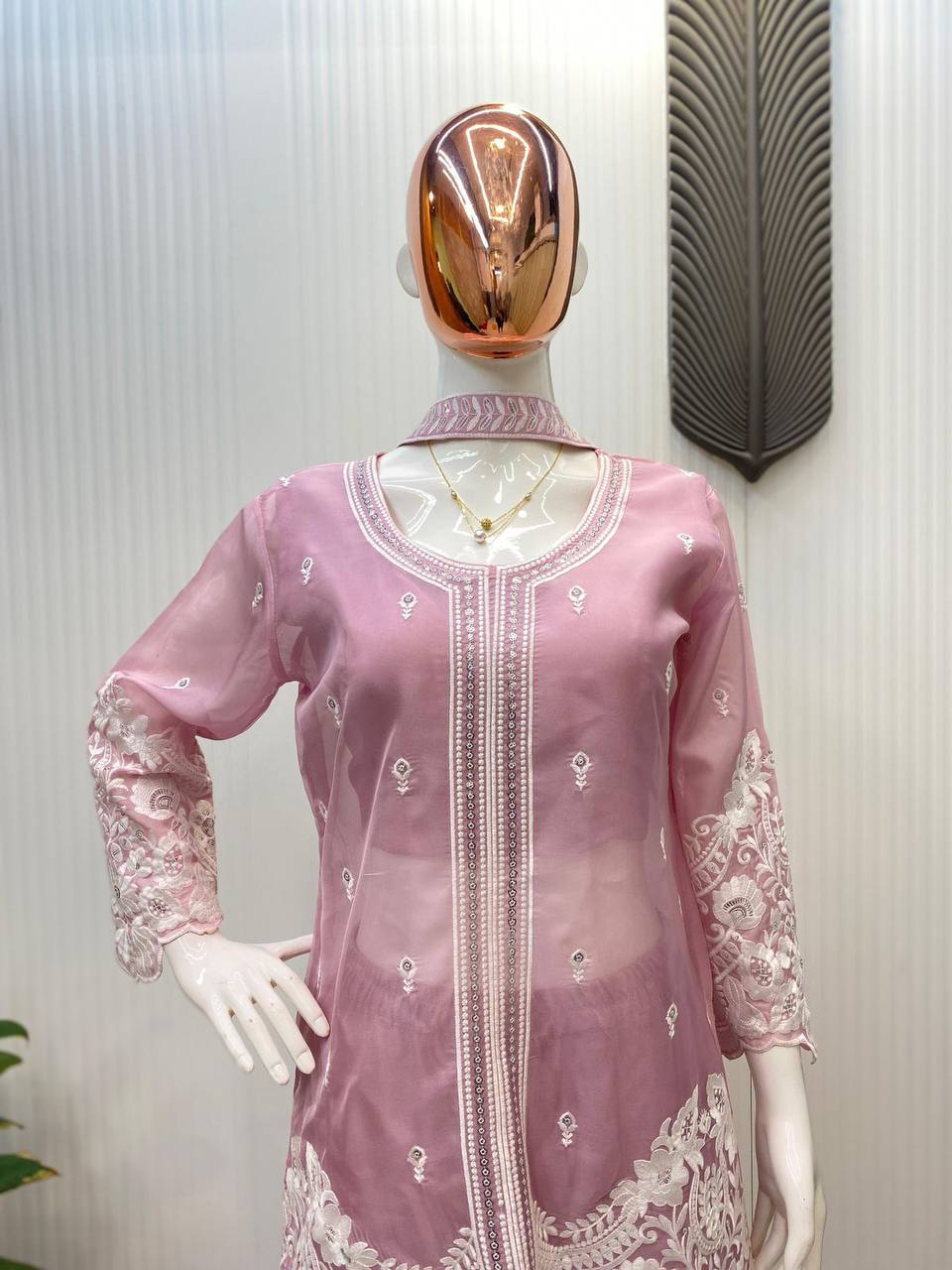 Blush Elegance – Four-Piece Indo-Western Ensemble
